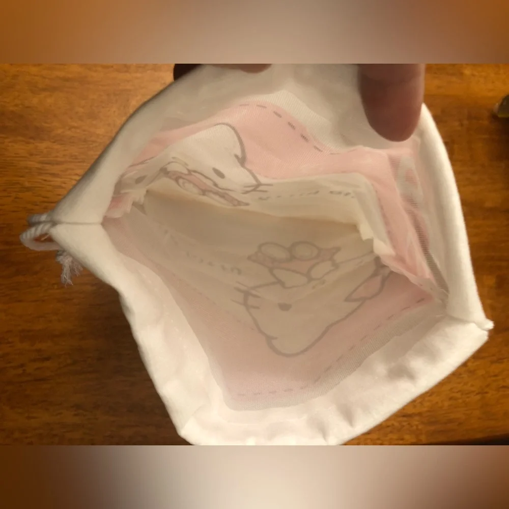 Drawstring Bag; Miniso Sanrio; Hello Kitty; Cotton; 7.48” x 9.45” - Picture 4 of 4